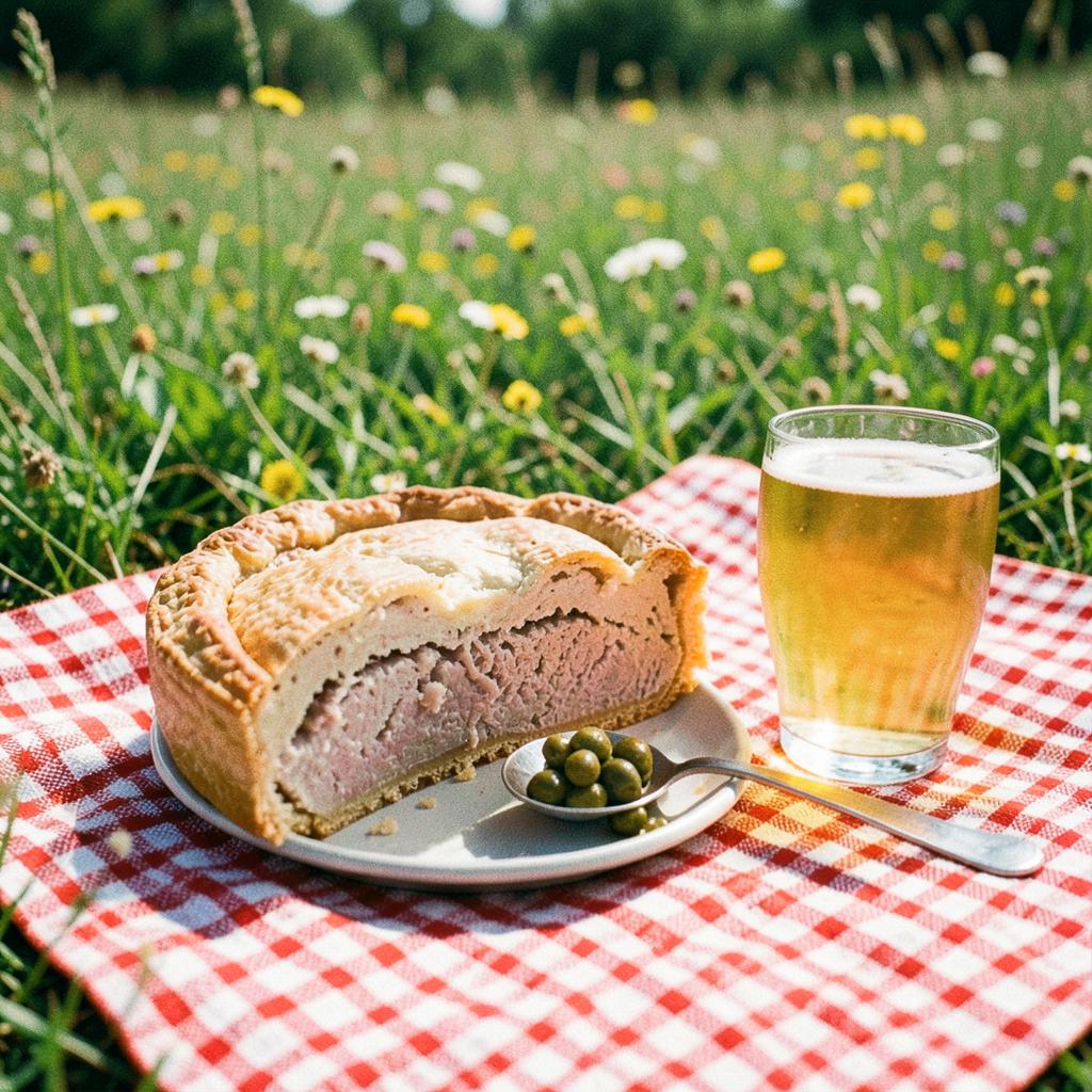 Pork pie with piccalilli + Dry cider