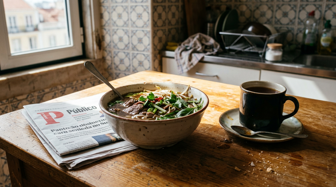 Pho + Strong black tea