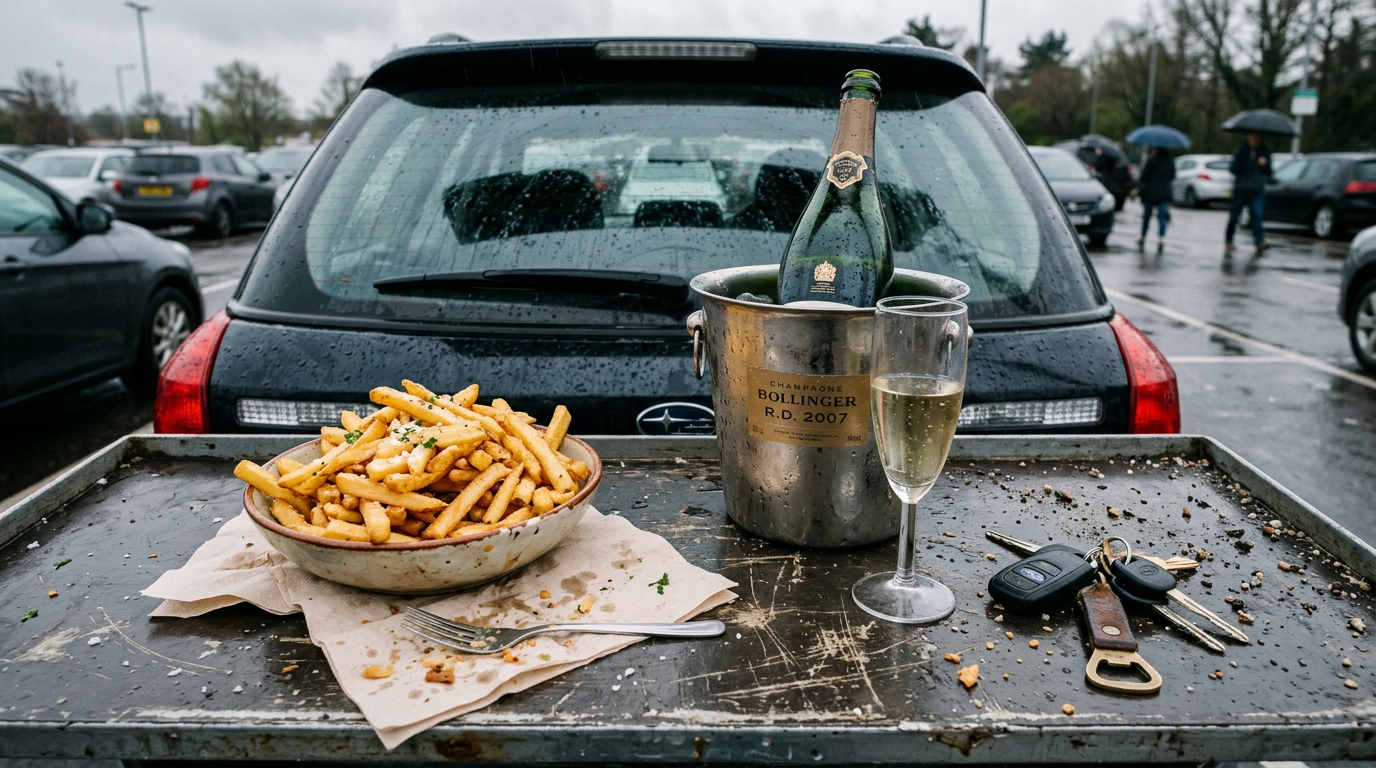 Salted fries + Extra brut champagne