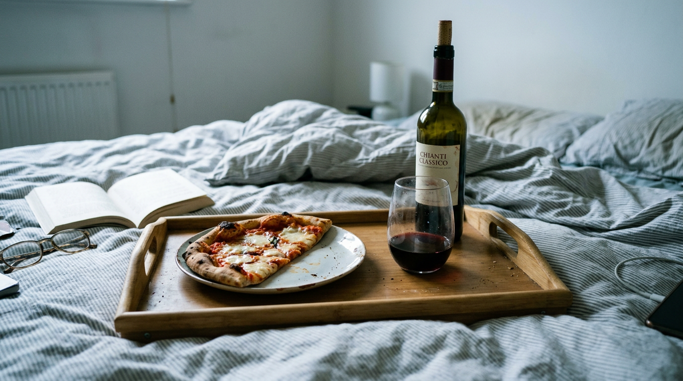 Margherita pizza + Chianti classico