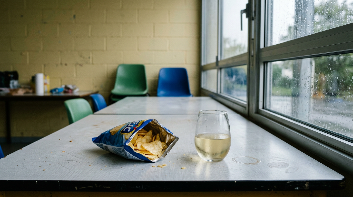 Salt and vinegar crisps + Muscadet